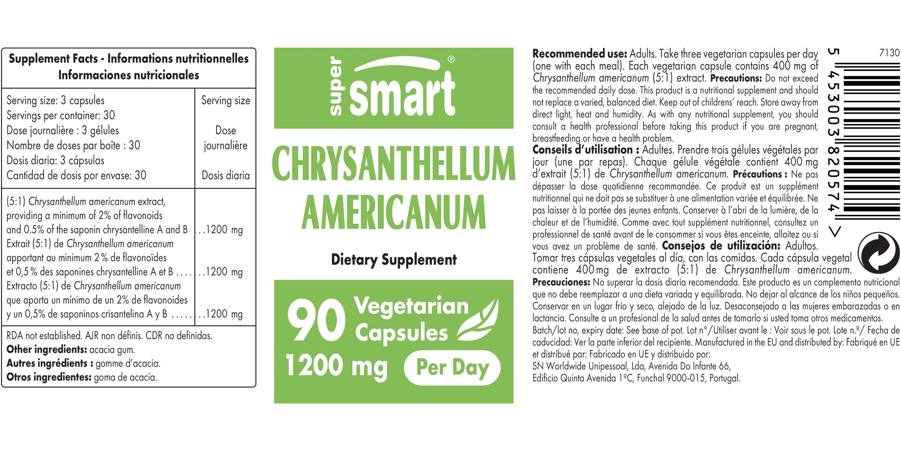 Complément alimentaire de Chrysantellum americanum