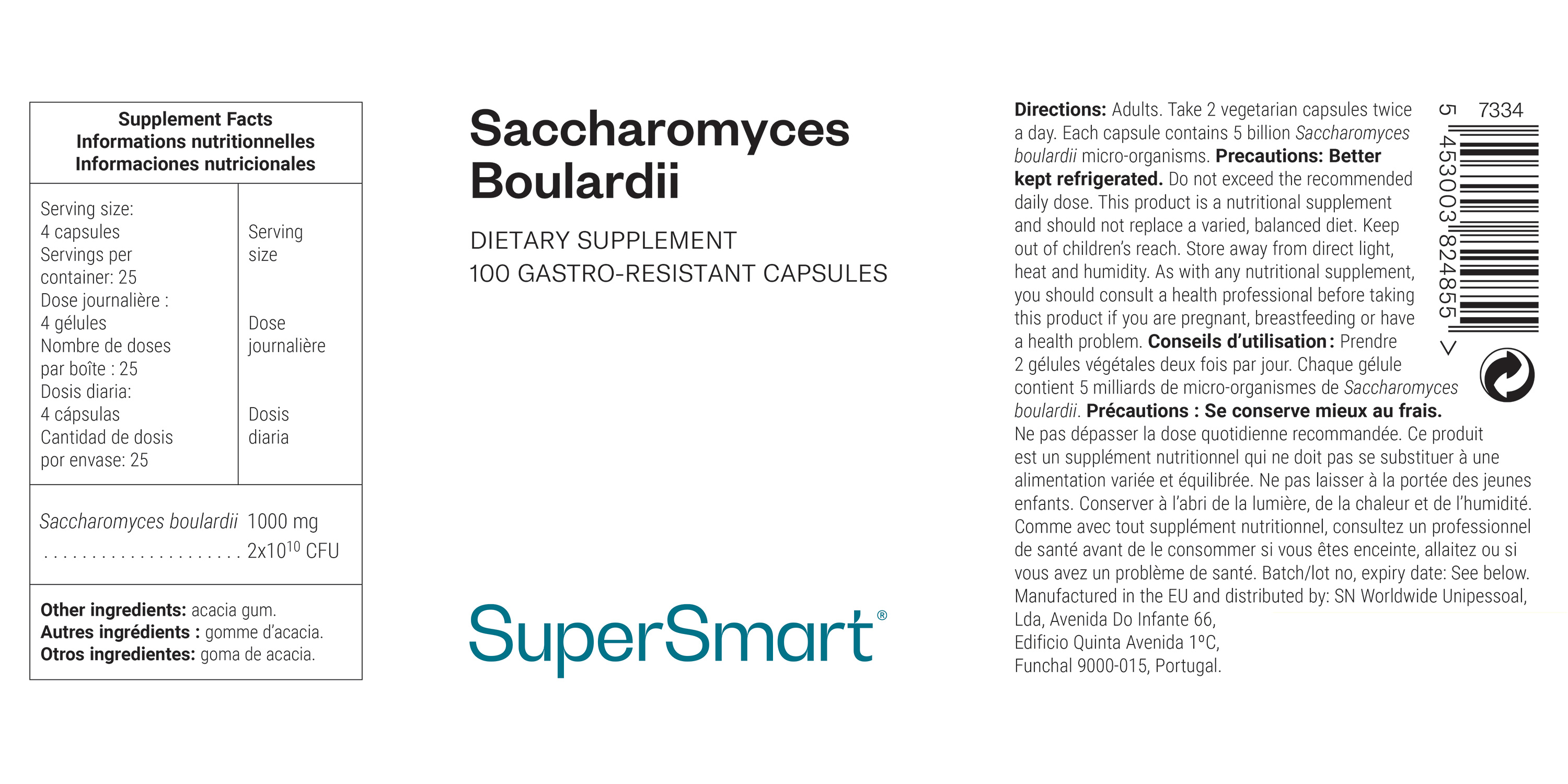 Saccharomyces Boulardii Supplement
