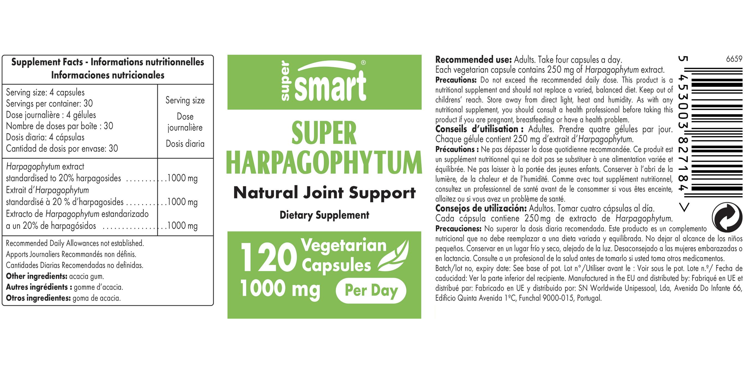 Complément alimentaire d'harpagophytum