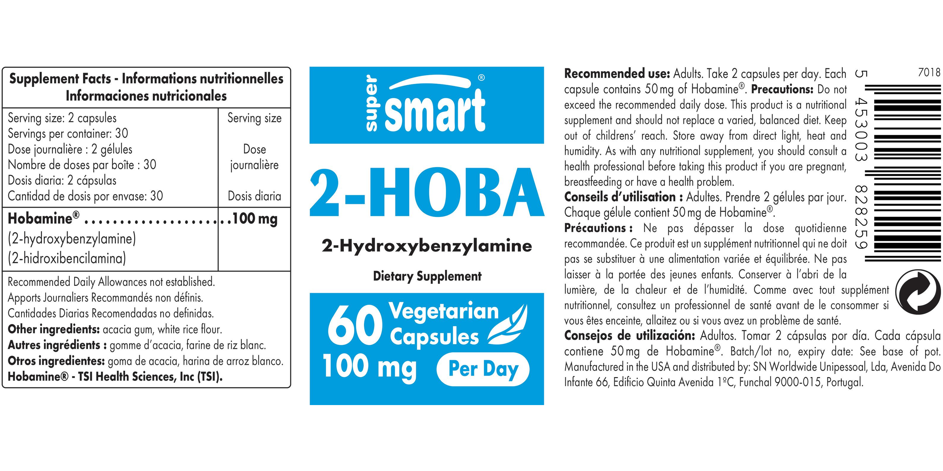 Complément alimentaire d'hobamine (2-HOBA)