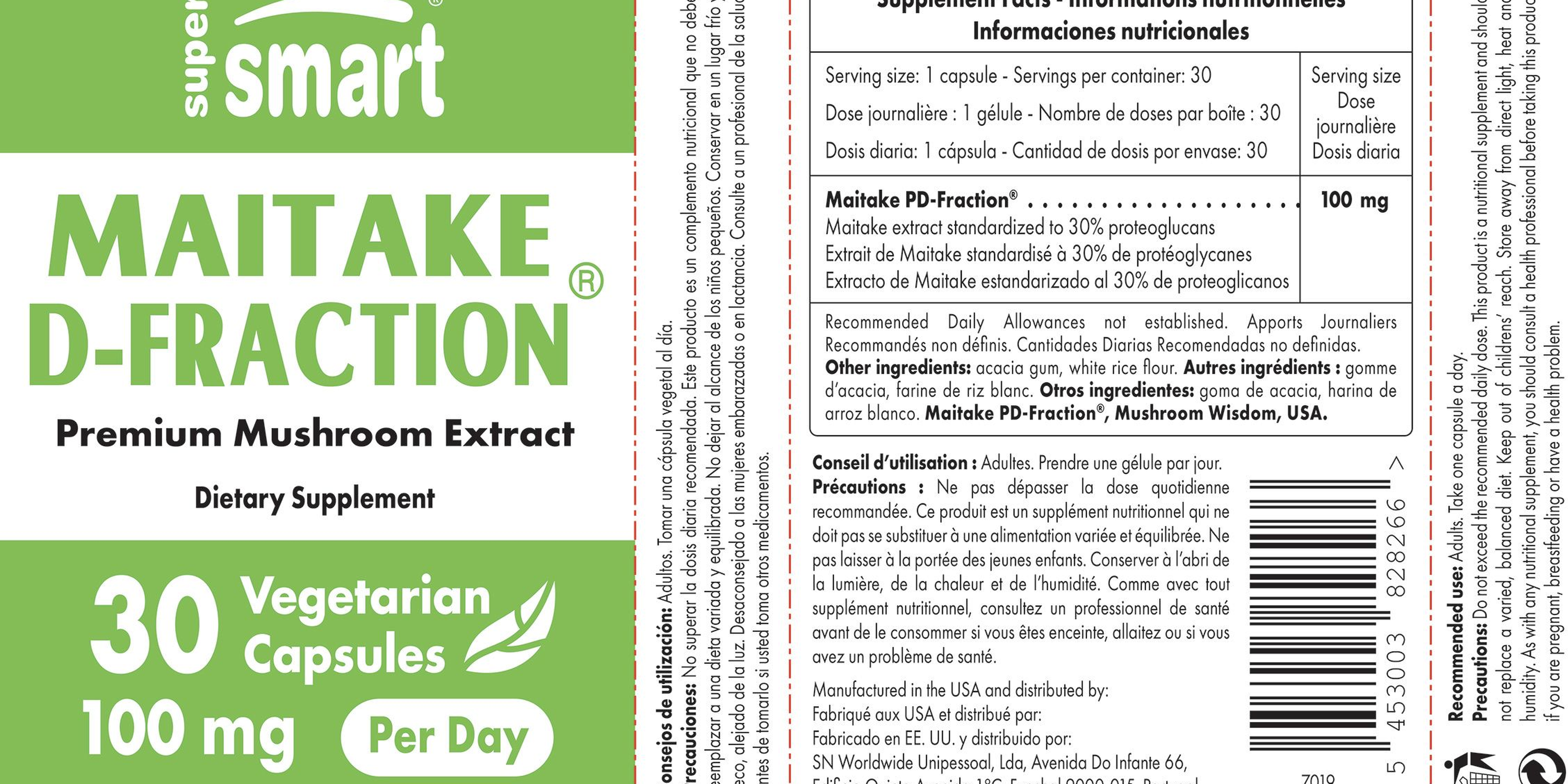 Maitake D-Fraction dietary supplement