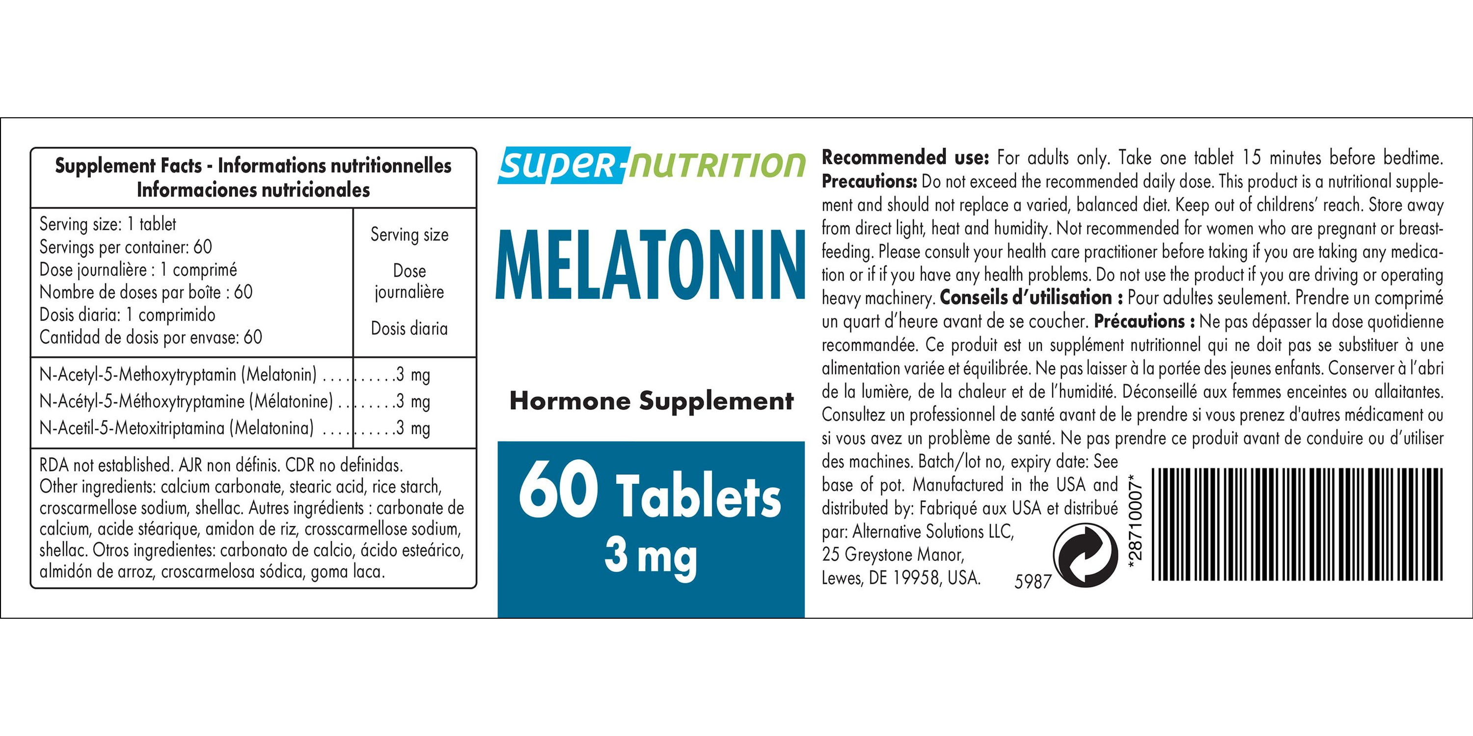 Melatonin 3 mg 60