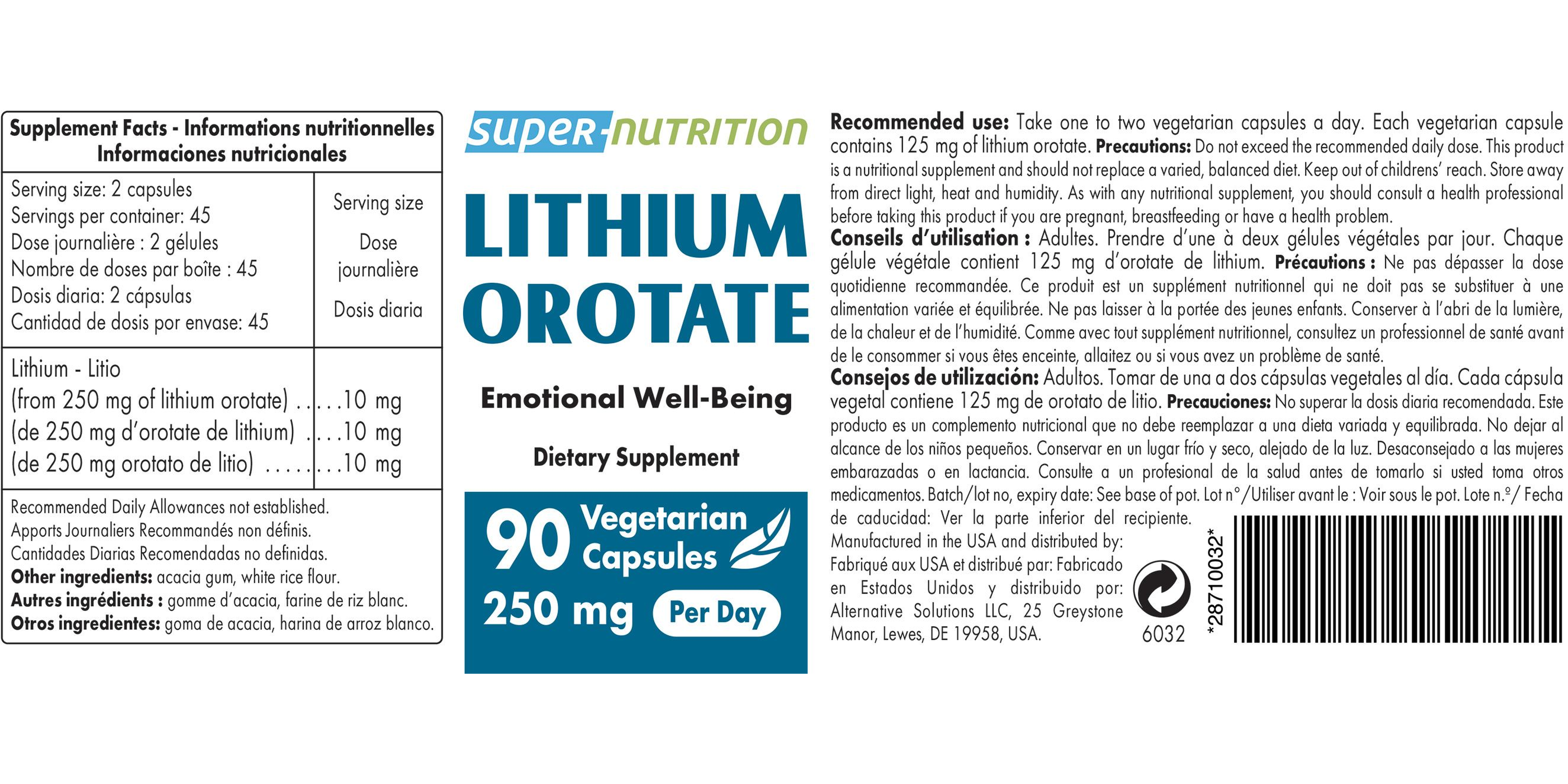 Lithium Orotate 