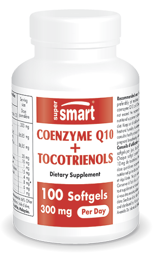 CoQ10 + Tocotrienols 100 Mg , GMO & Gluten Free , 100 Softgels - SuperSmart