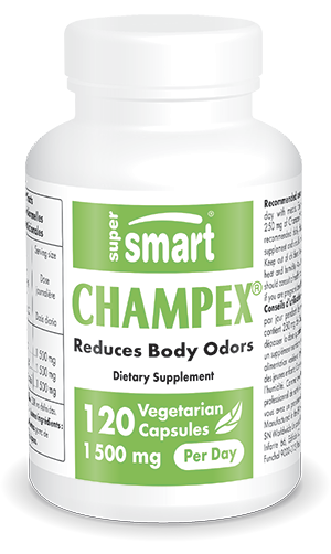 Champex® 1500 Mg Per Day , GMO & Gluten Free , Bad Breath Cure & Body Odor Treatment - Mushroom Supplement , 120 Vegetarian Capsules - SuperSmart