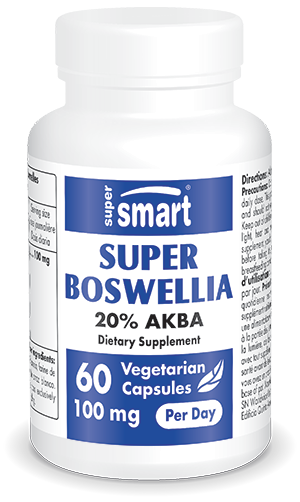 Super Boswellia 100 Mg , Made In USA , GMO & Gluten Free , Joint Health Supplement - 20% AKBA Anti Inflammatory , 60 Vegetarian Capsules - SuperSmart