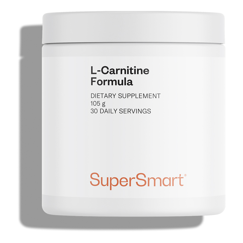 superamin l carnitine L-Carnitine Formula 105g - SuperSmart | 2-in-1 Complex - Natural Lemon Flavor - with Acetyl L-Carnitine & L-Carnitine Tartrate | Gluten Free