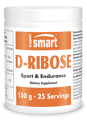 D-Ribose , GMO & Gluten Free , Improve Sleep & Energy - Sport Diet - Endurance & Strengh - Athele Supplement , 150 G - SuperSmart