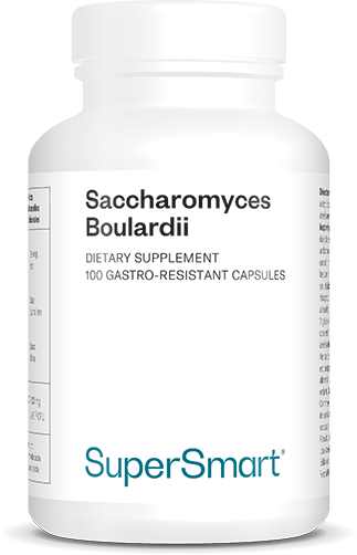 Saccharomyces Boulardii Supplement 250 Mg , GMO & Gluten Free , Natural Probiotic Pills - Gut Health Diet , 100 DR Capsules - SuperSmart