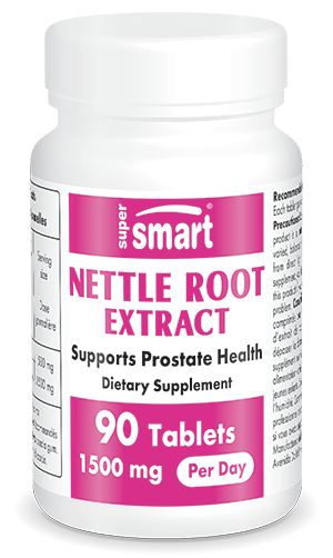 Nettle Root Extract 500 Mg , Made In USA , GMO & Gluten Free , Prostate & Urinary Tract Health Supplements , 90 Tablets - SuperSmart