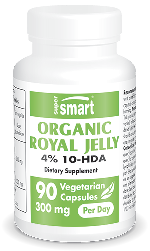 Royal jelly organic food supplements in pharmacy