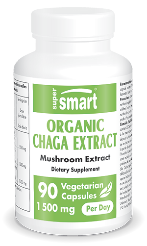 Organic Chaga Extract , 90 Veg. Caps. - SuperSmart