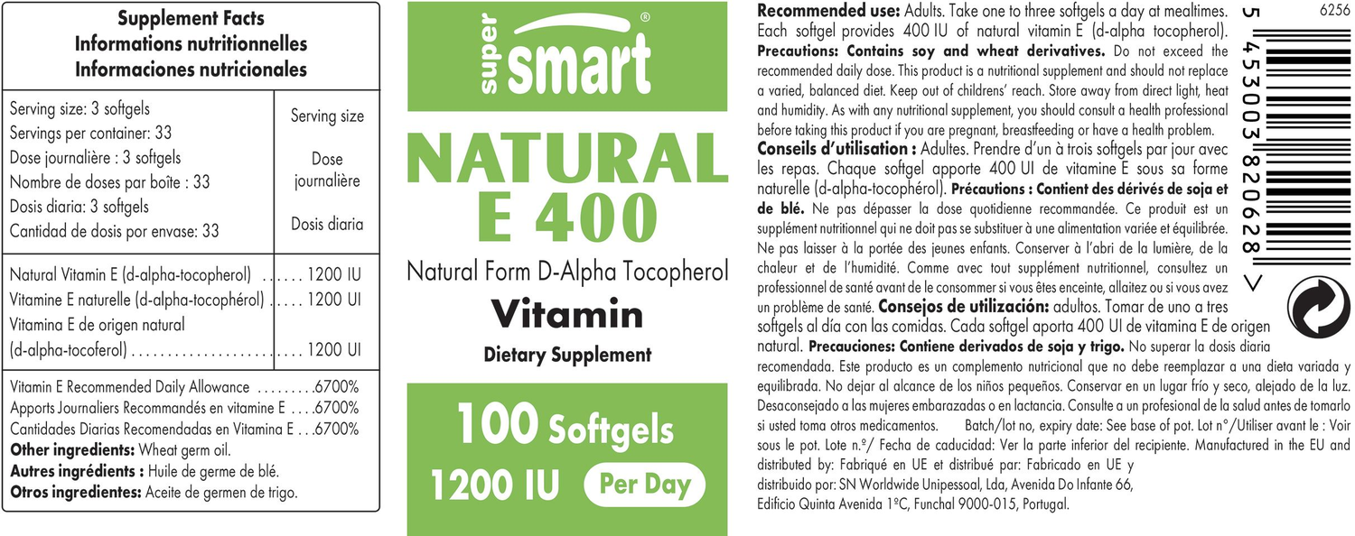 Complément alimentaire de vitamine E tocophérol