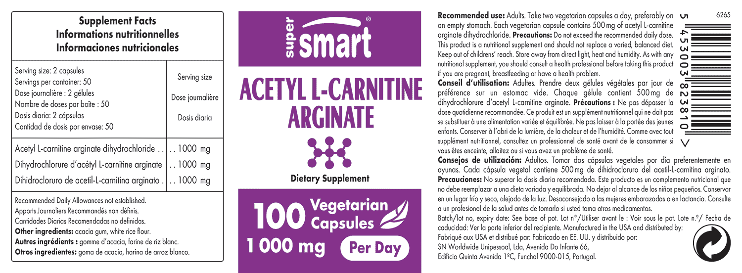 Acetyl L Carnitine Arginate 500 mg Combination of Carnitine & L