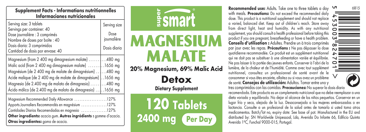 Magnesium Malate Supplement with Multiple Benefits High Bioavailability