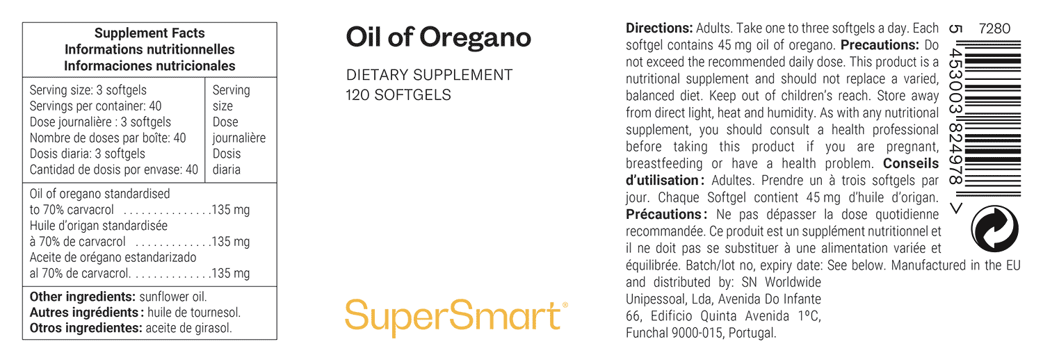 Oregano Oil Concentrate in Capsules Multiple Benefits