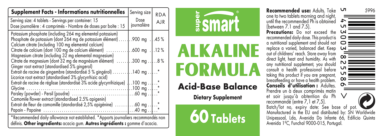 Alkaline Formula Supplement for Rebalancing the Body’s pH Multiple Benefits