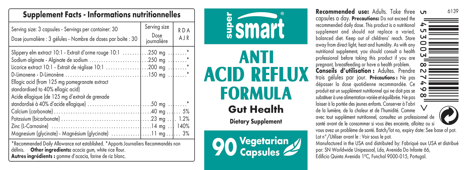 AntiAcid Reflux Formula Supplement for Acid Reflux Made with