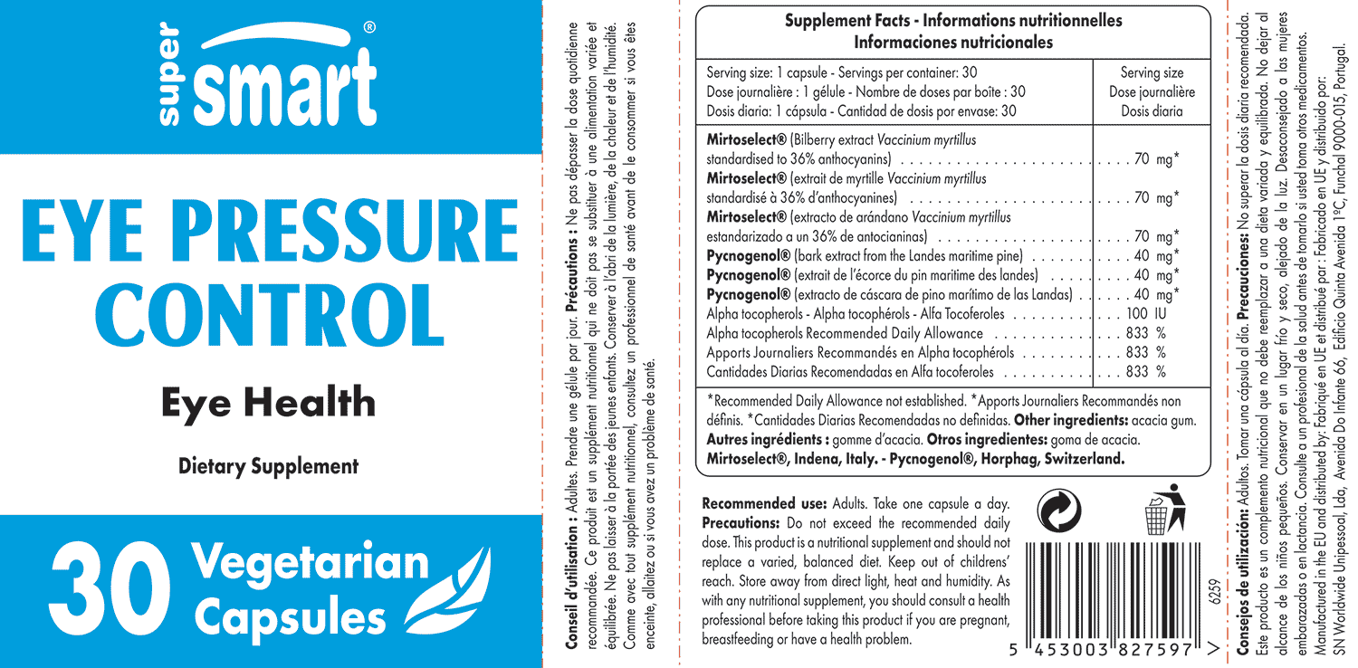 Eye Pressure Control Supplement to Lower Eye Pressure