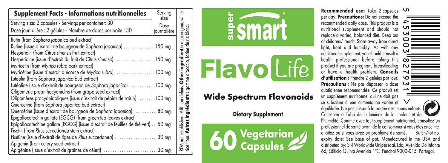 Flavolife Flavonoids Supplement with Quercetin & Fisetin