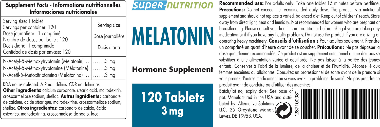 Melatonin 3 mg 120