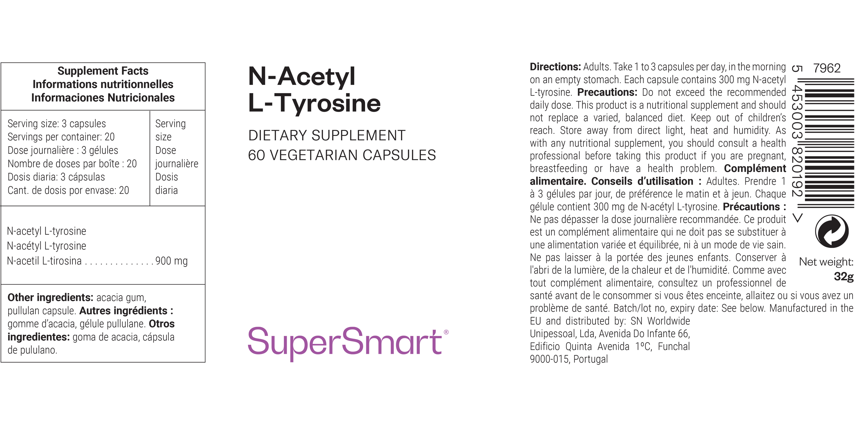 N-Acetyl L-Tyrosine Supplement