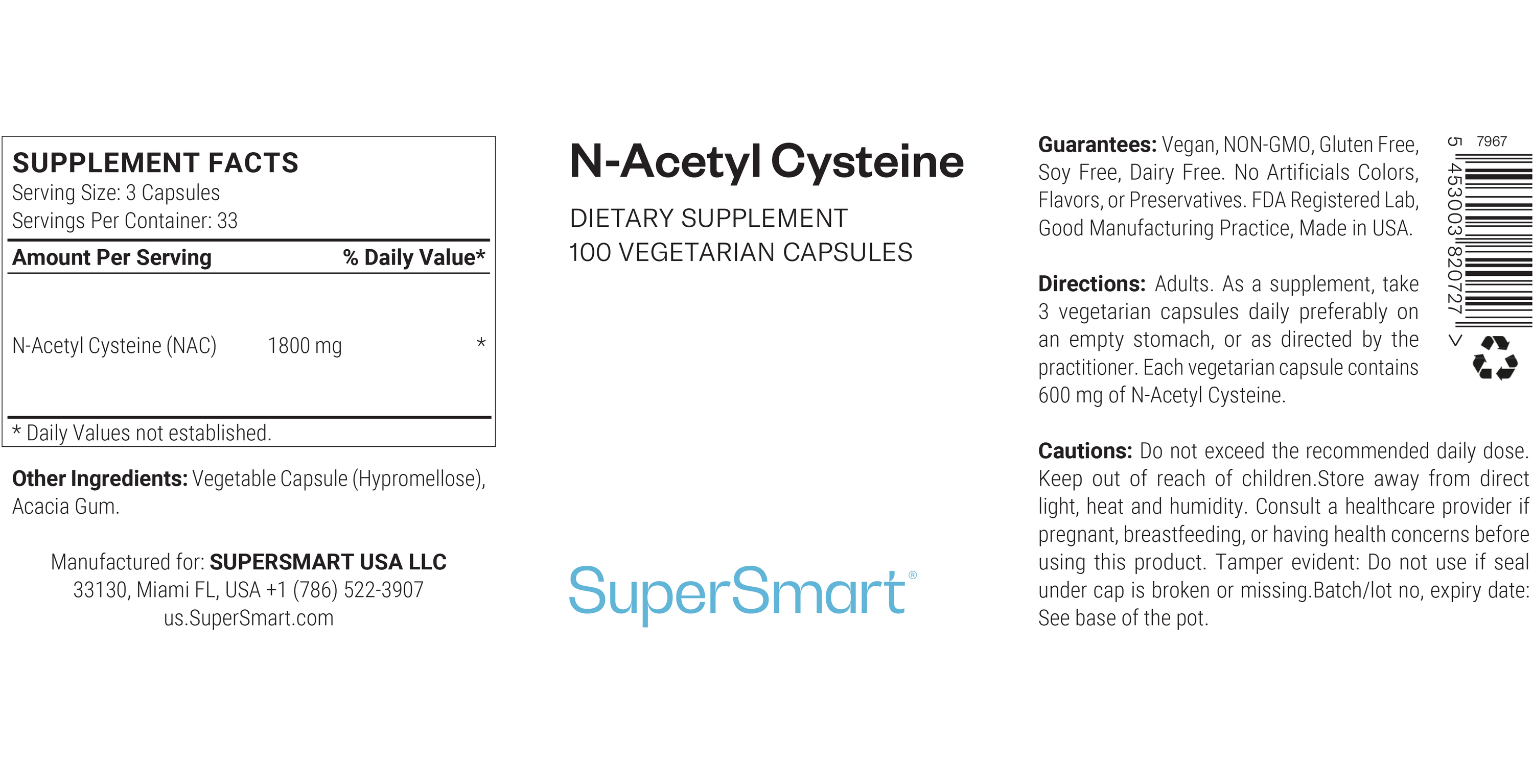 N-Acetyl Cysteine Supplement