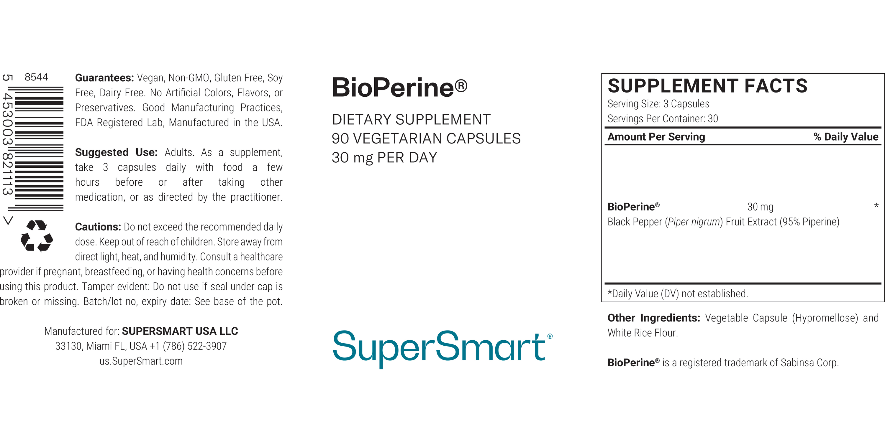 Suplemento Bioperine