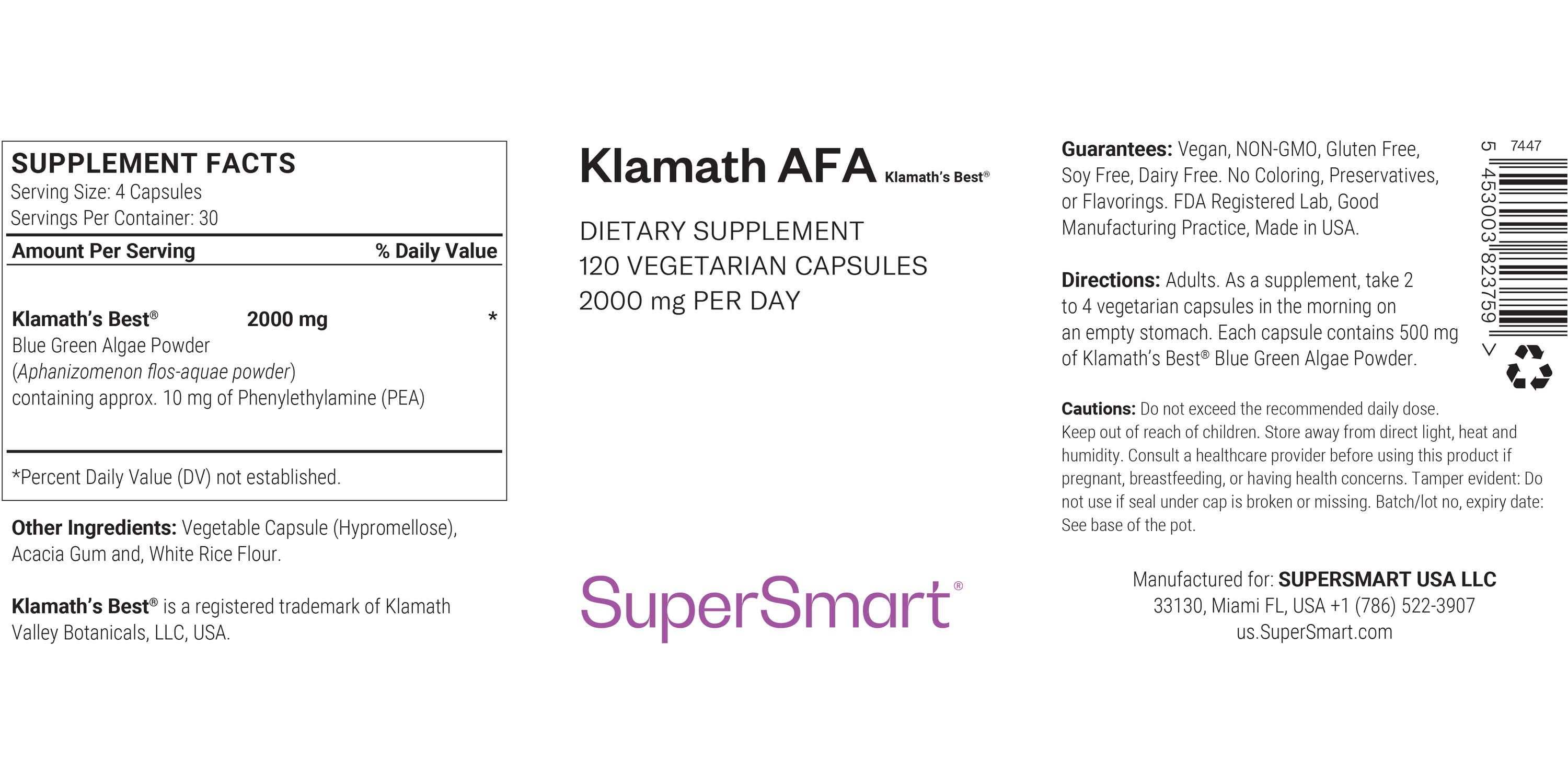 Suplemento Klamath AFA