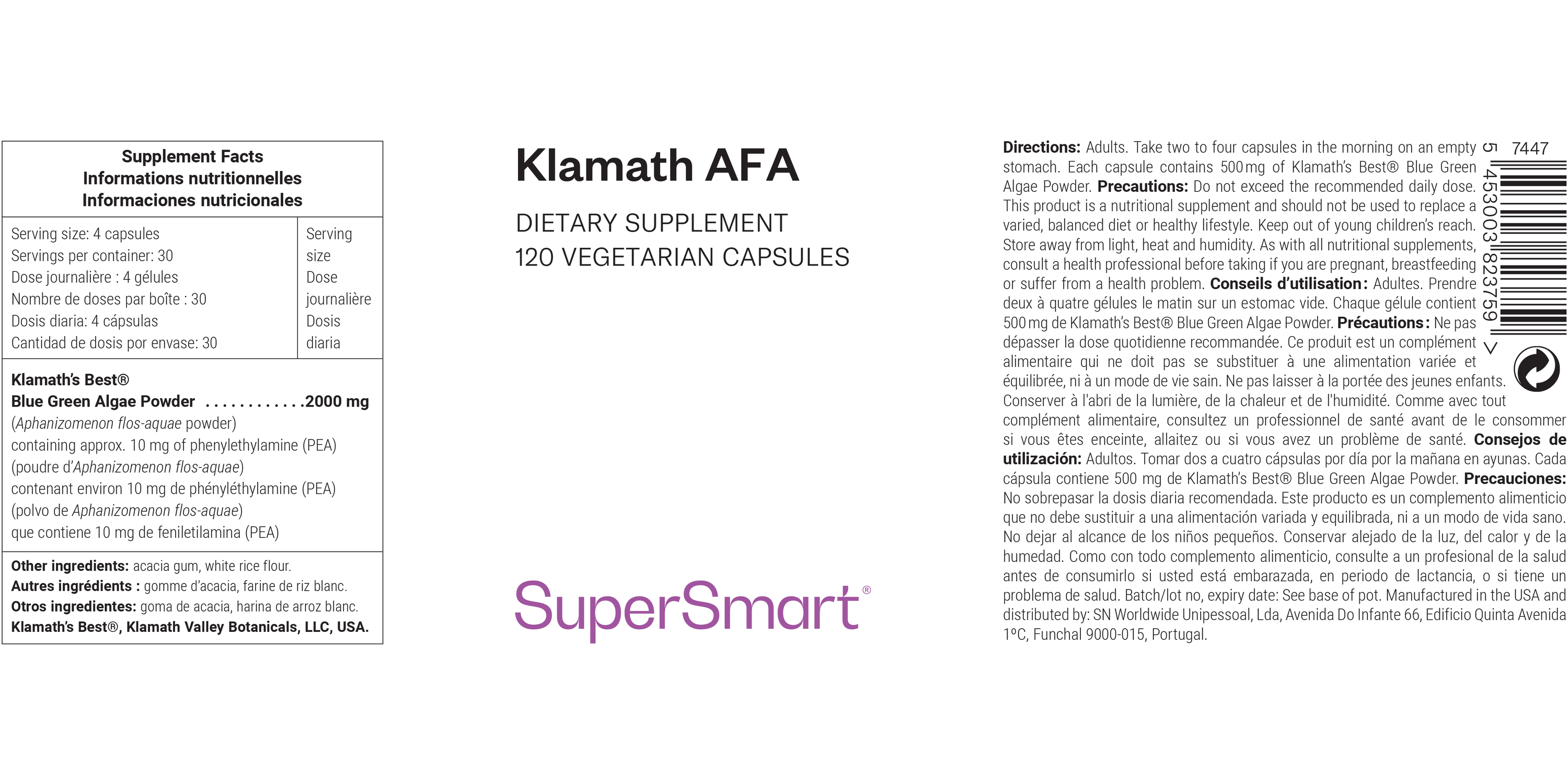 Klamath AFA Supplement