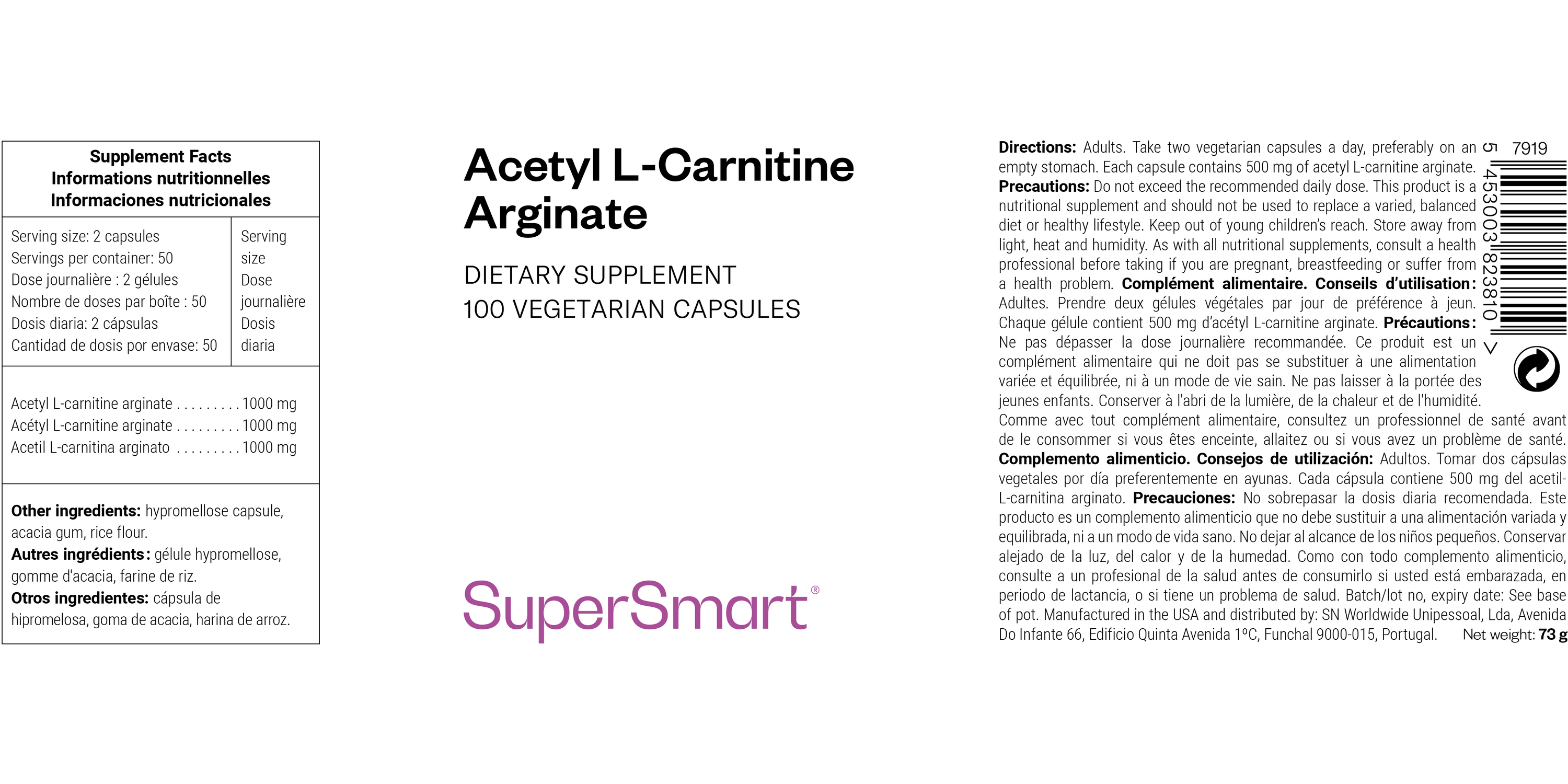 Acetyl L Carnitine Arginate 
