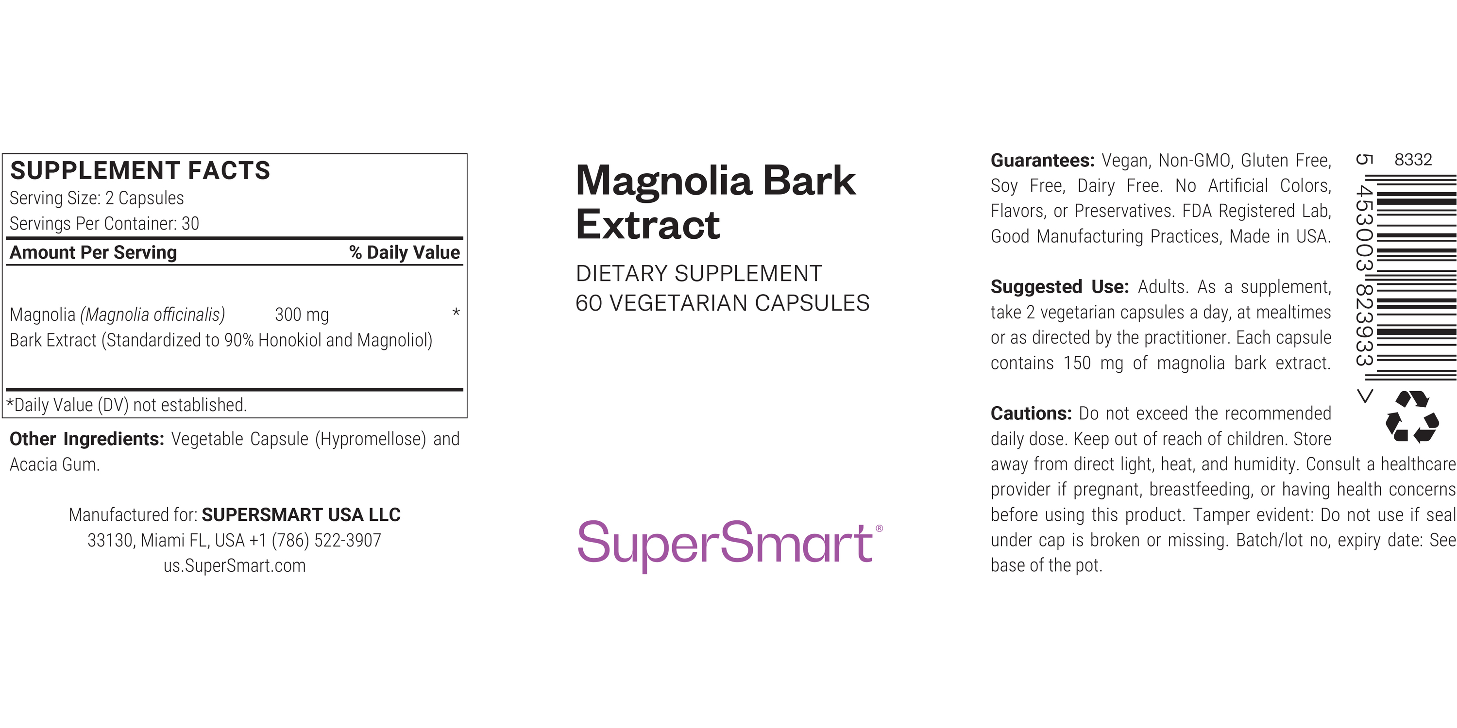 Magnolia Bark Extract Supplement