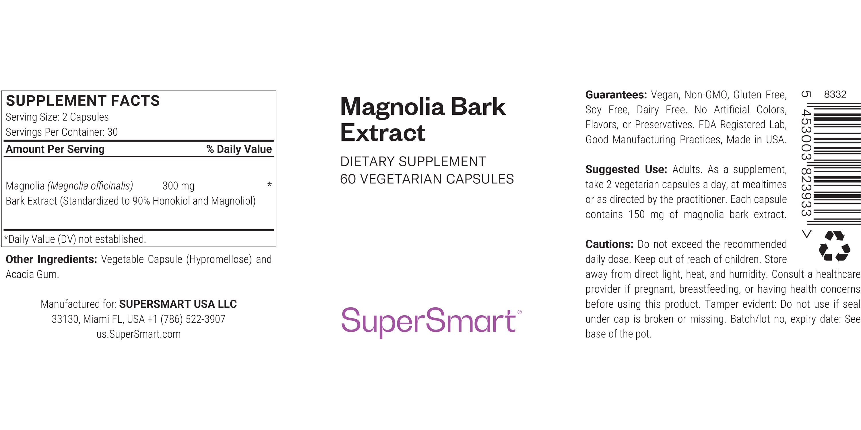 Suplemento Magnolia Bark Extract