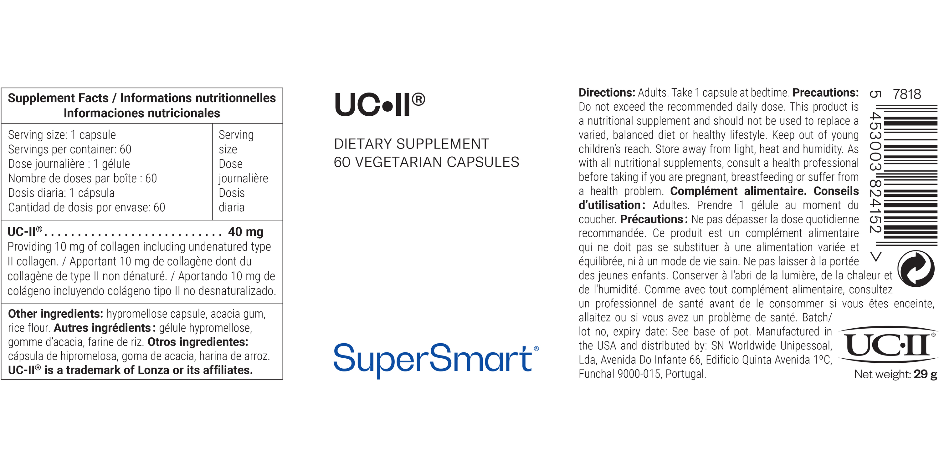 UC II&reg; Suplemento