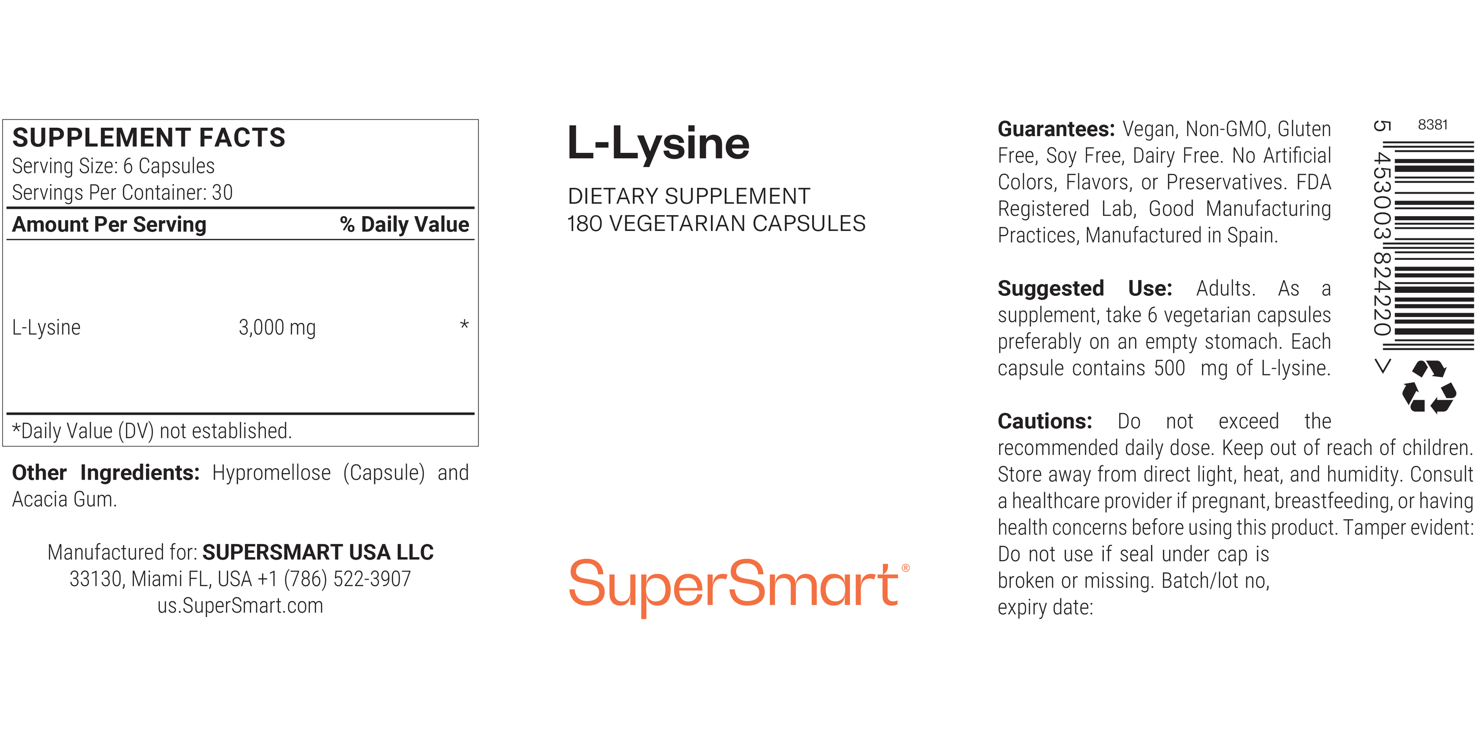 Suplemento L-Lysine