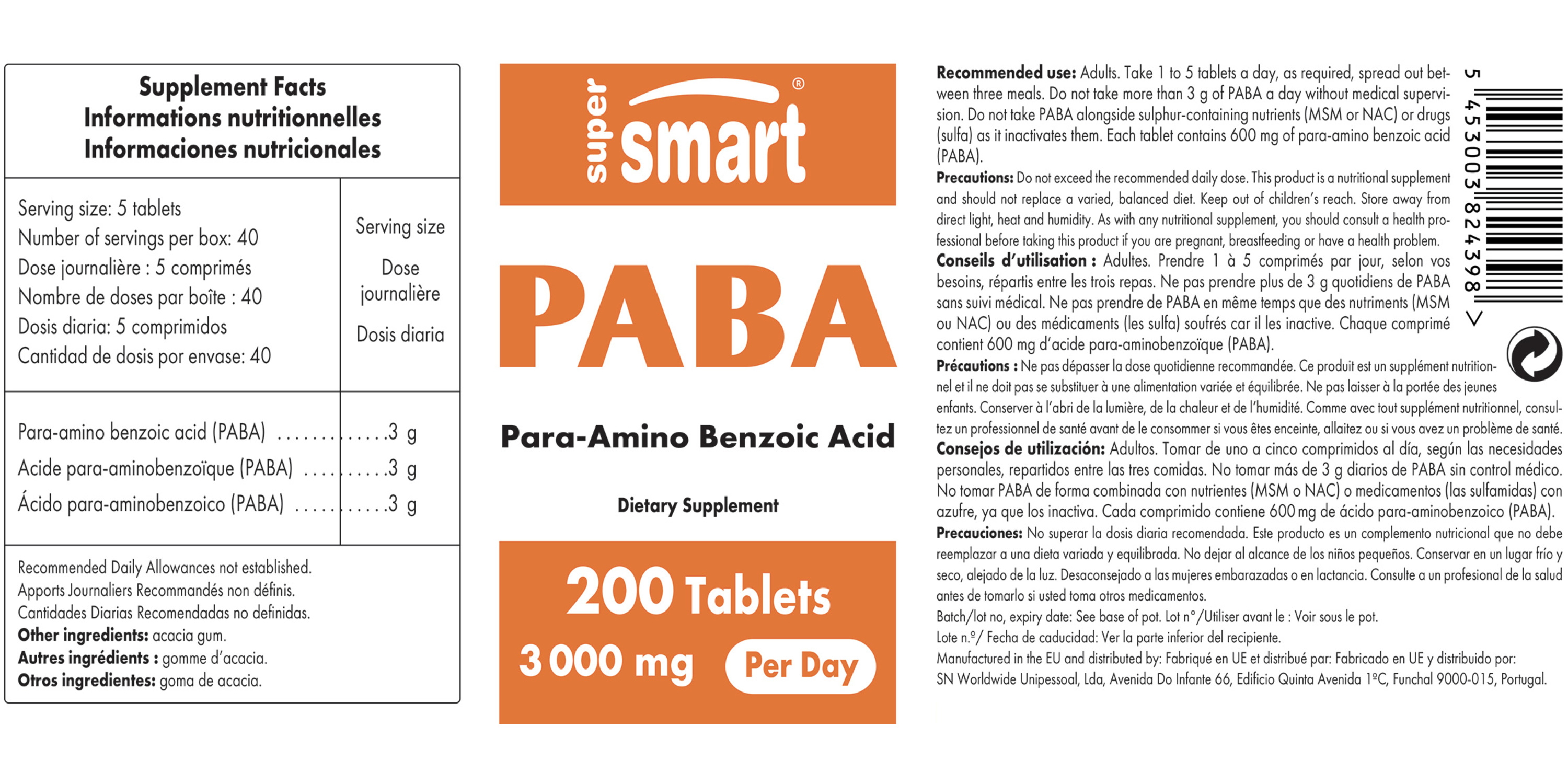 PABA Supplement