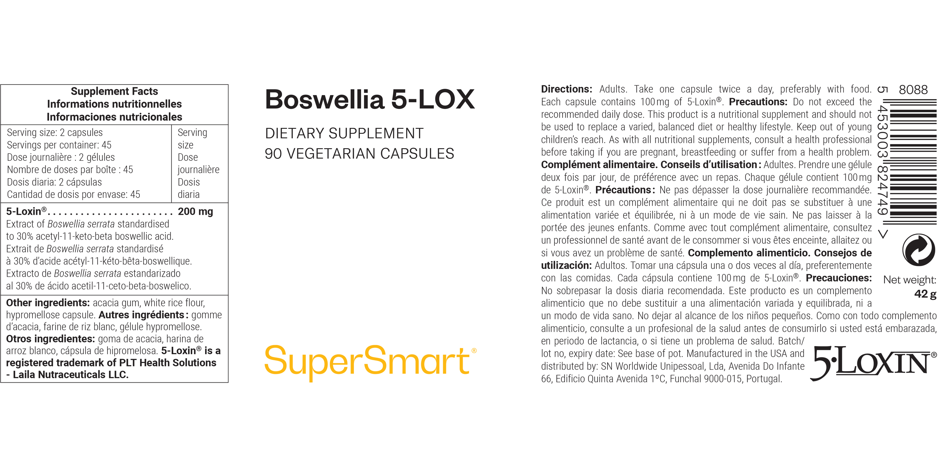 Boswellia 5-LOX - 90 Veg. Caps | SuperSmart