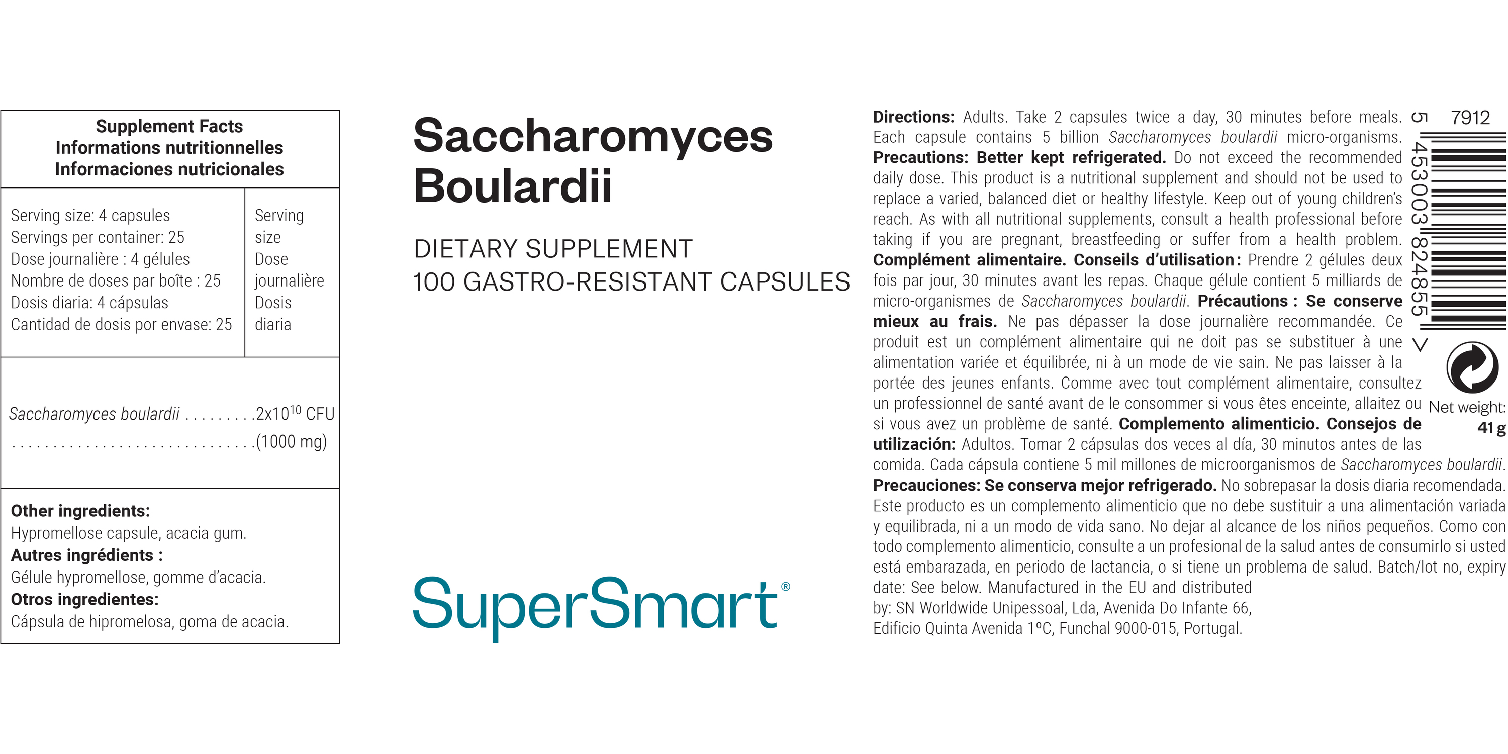 Saccharomyces Boulardii Supplement
