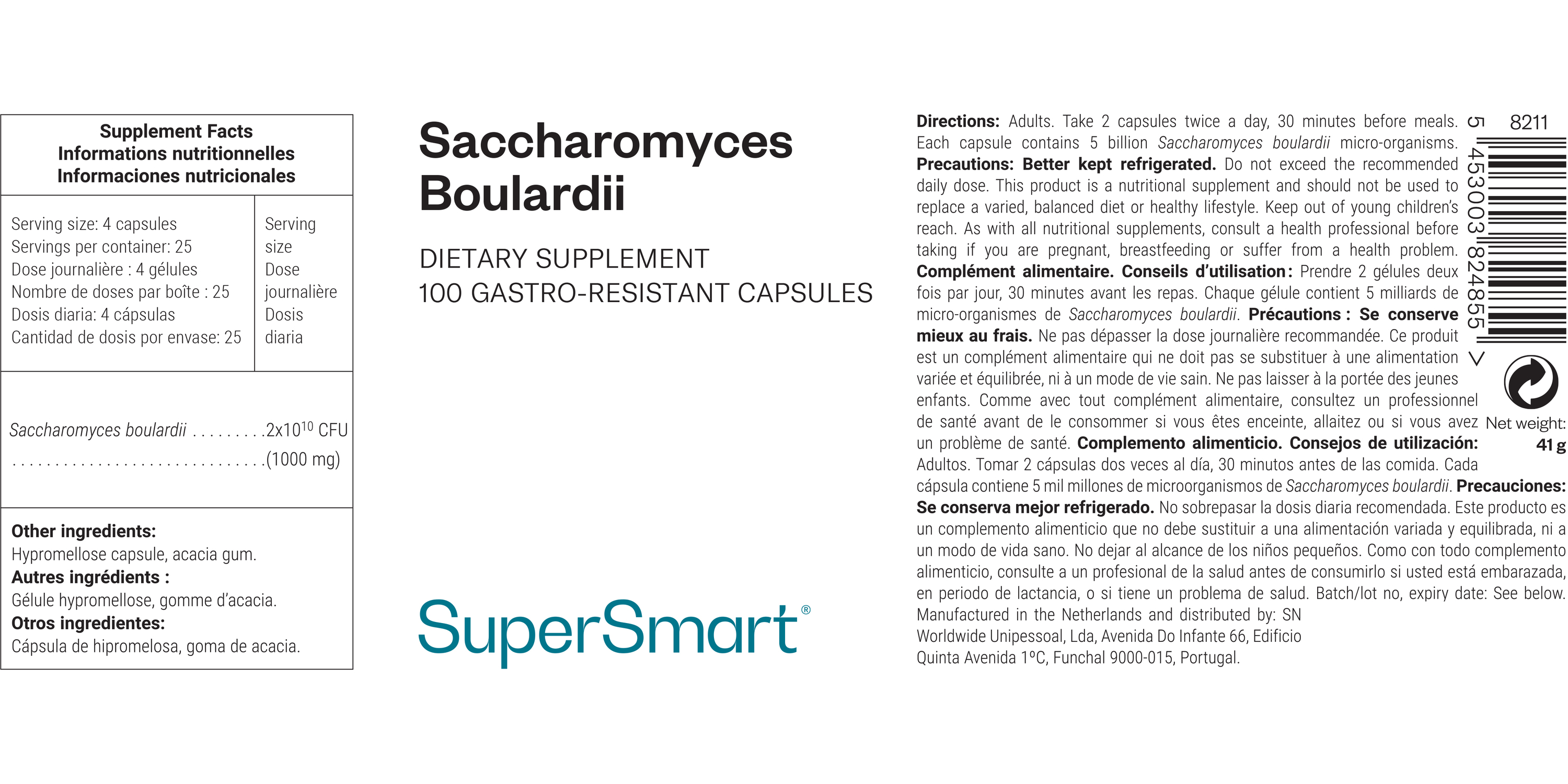 Saccharomyces Boulardii Supplement