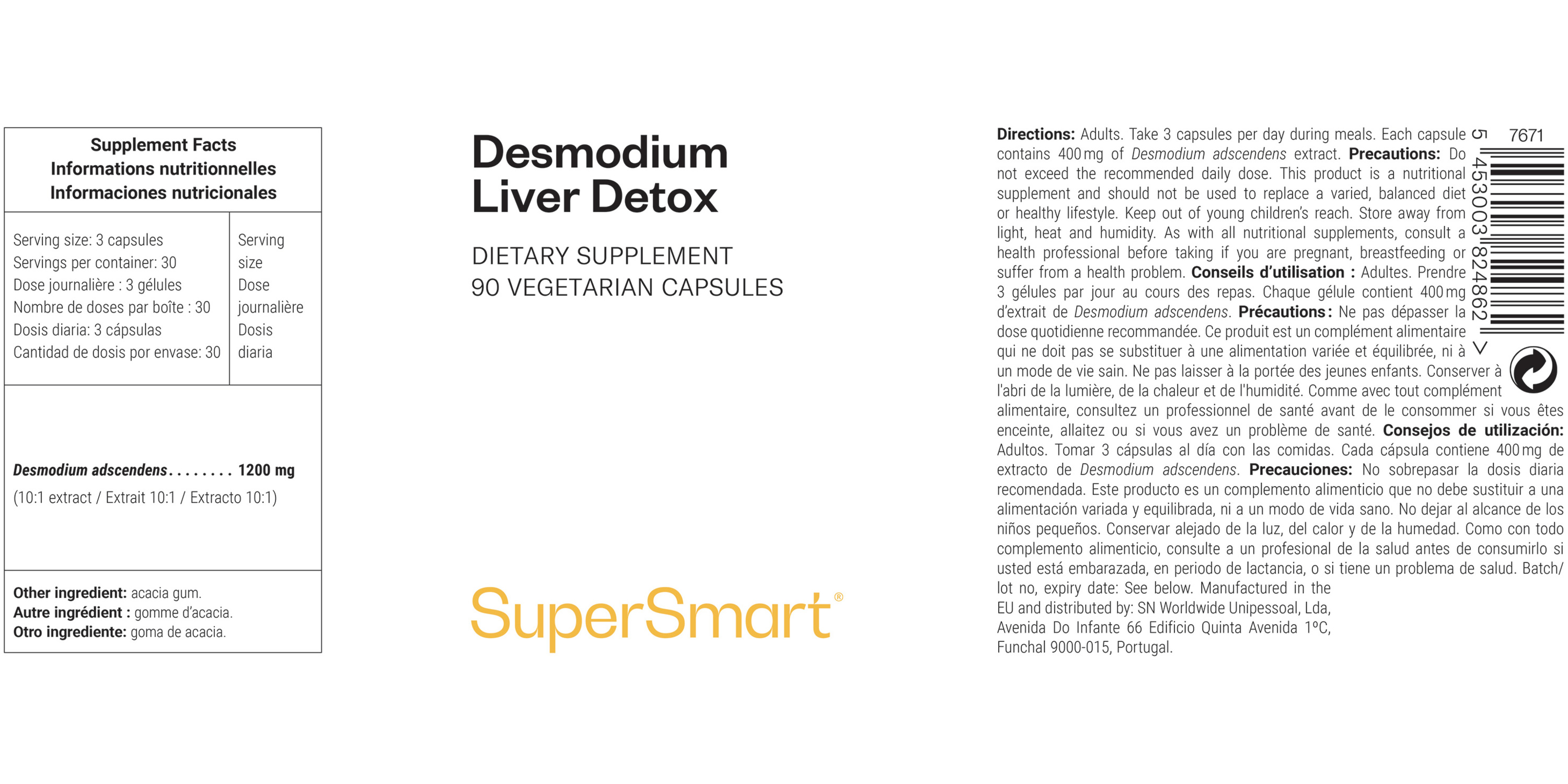 Complemento alimenticio de Desmodium adscendens