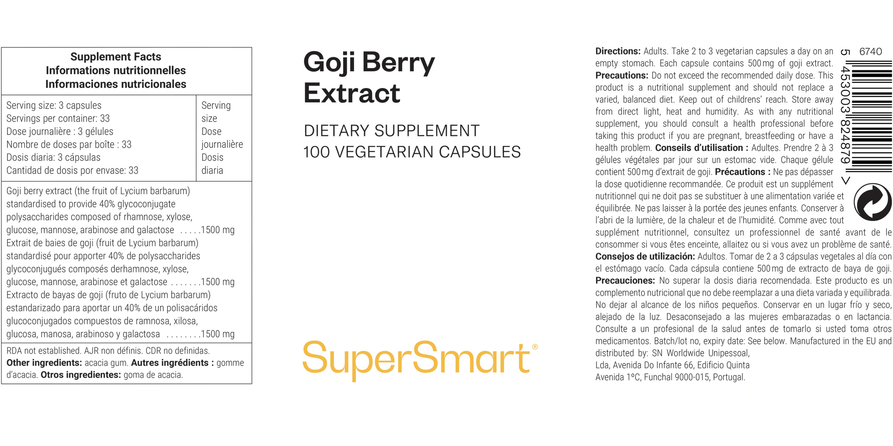 Goji Berry Extract Supplement