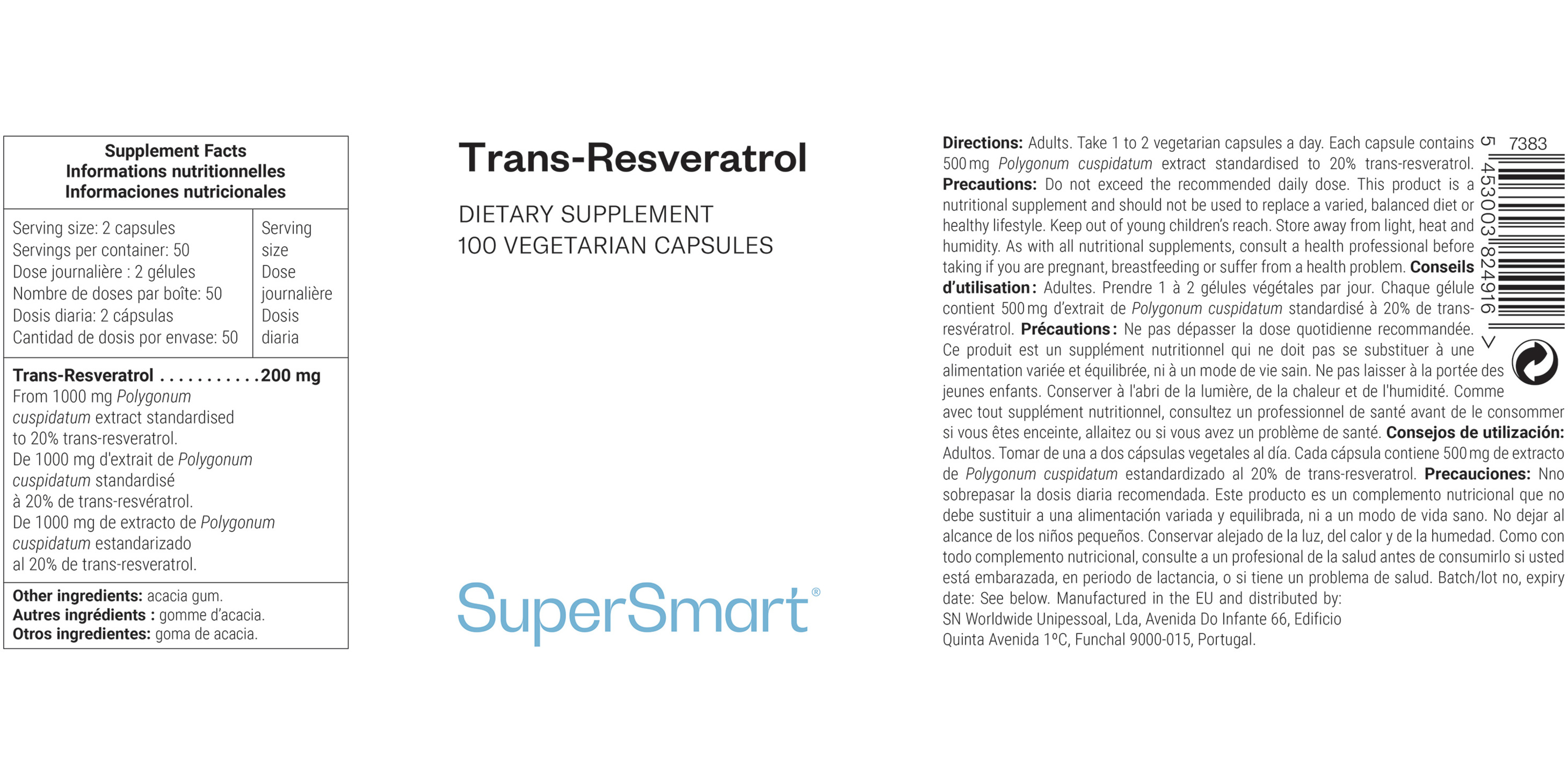 Trans-Resveratrol Supplement