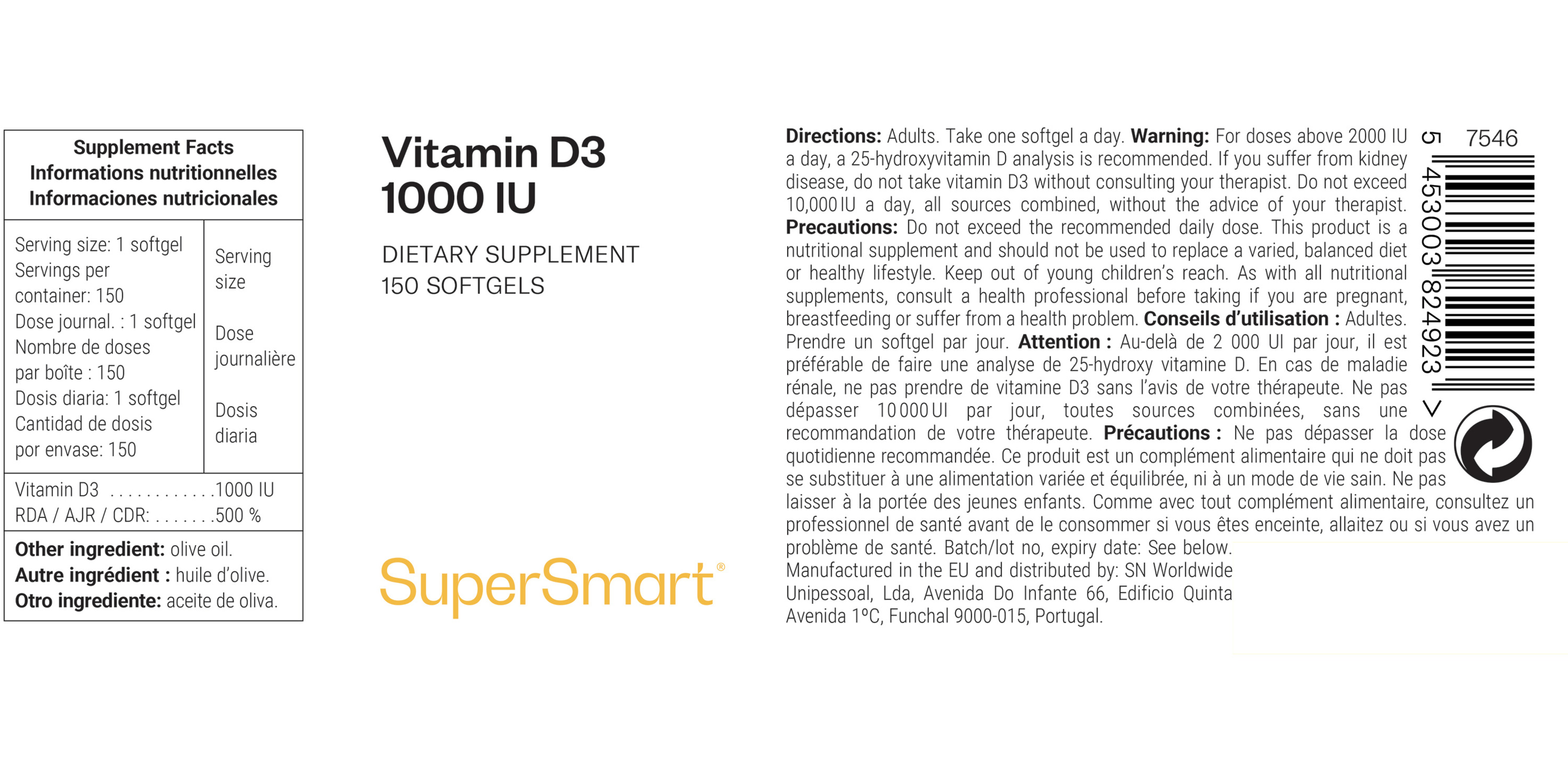 Vitamin D3 1000 UI