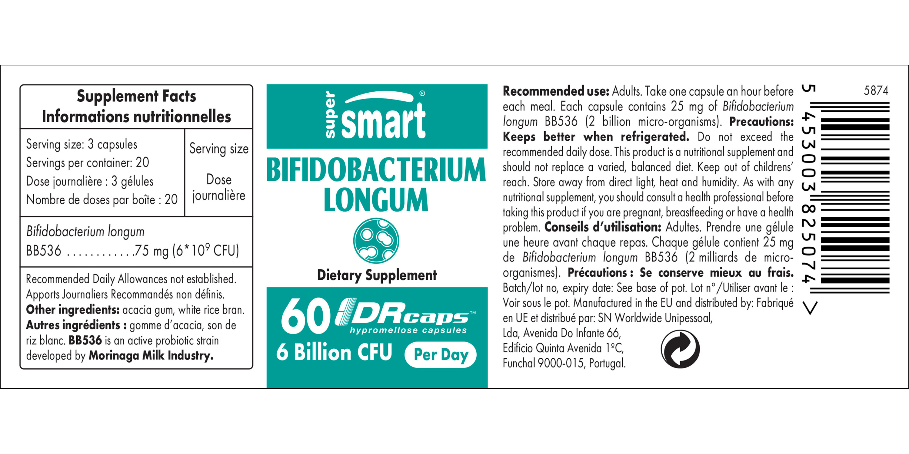 Bifidobacterium longum (BB536)