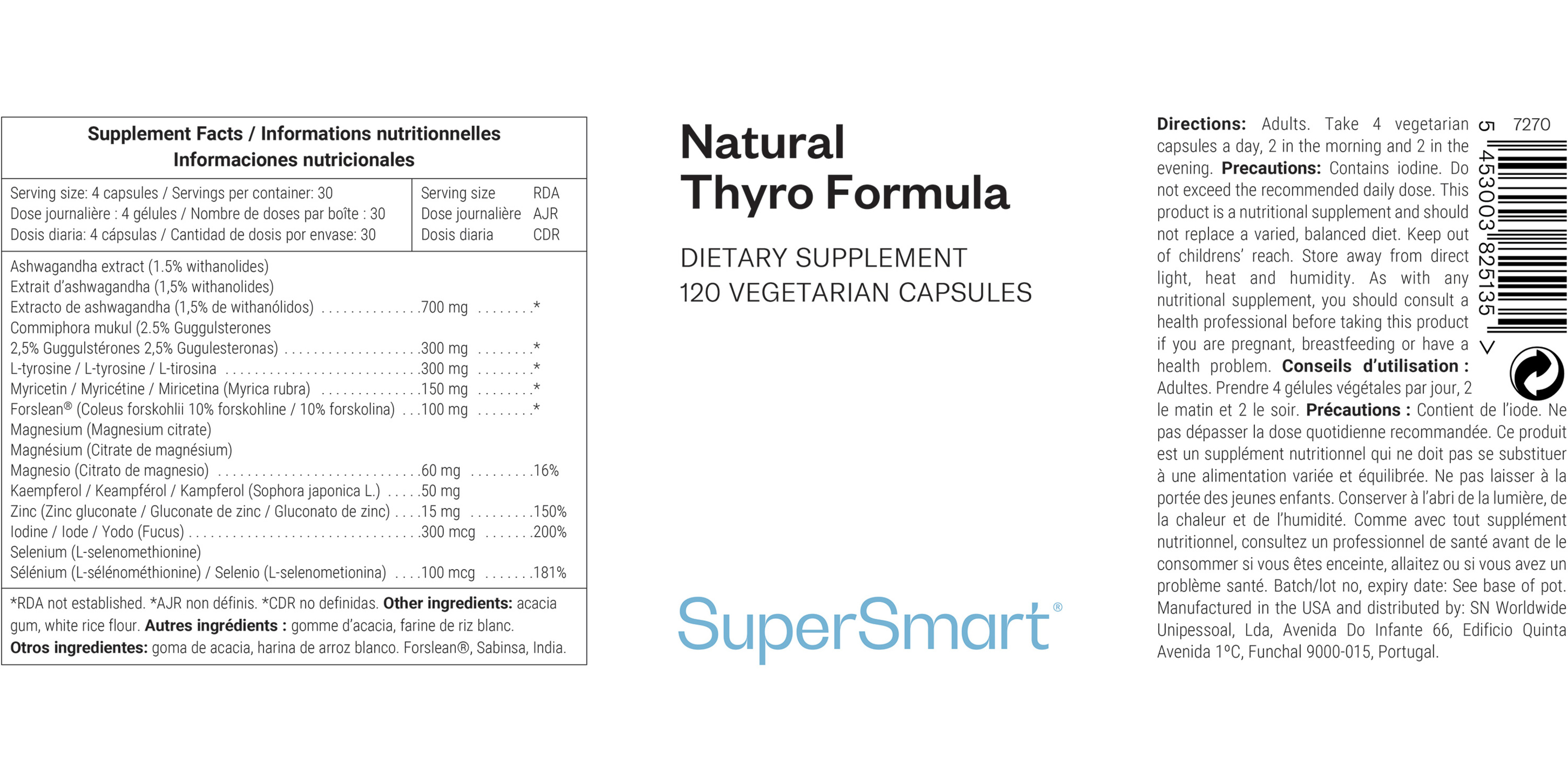 Natural Thyro Formula Supplement