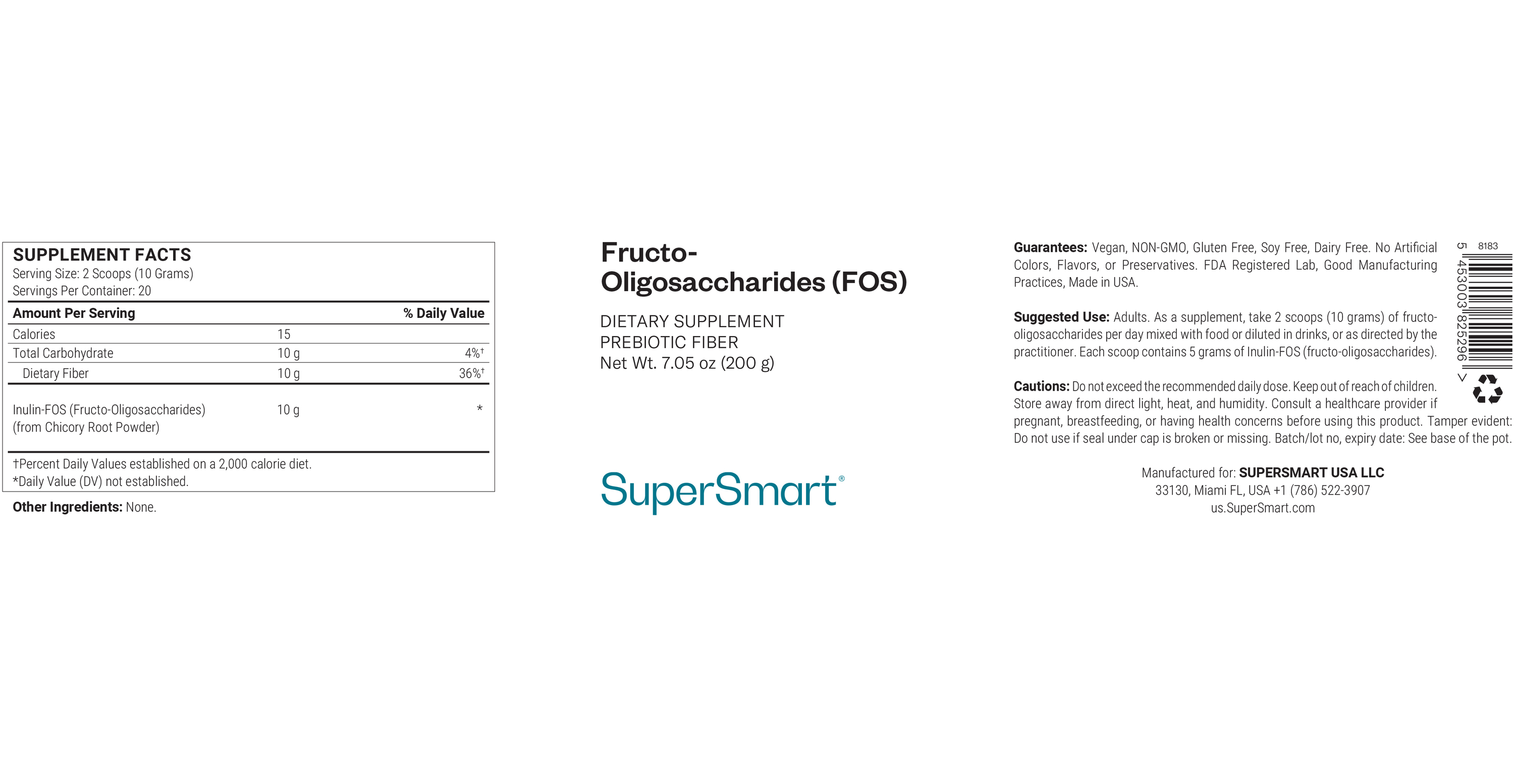 Fructo-Oligosaccharides Supplement