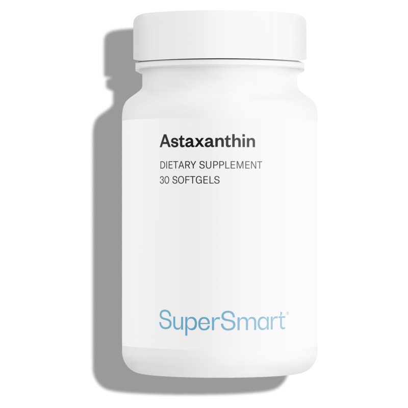 Astaxanthin 4mg - SuperSmart | Patented Antioxidant Carotenoid - with AstaPure, Vitamin E, Olive Oil | Gluten Free - 30 Softgels
