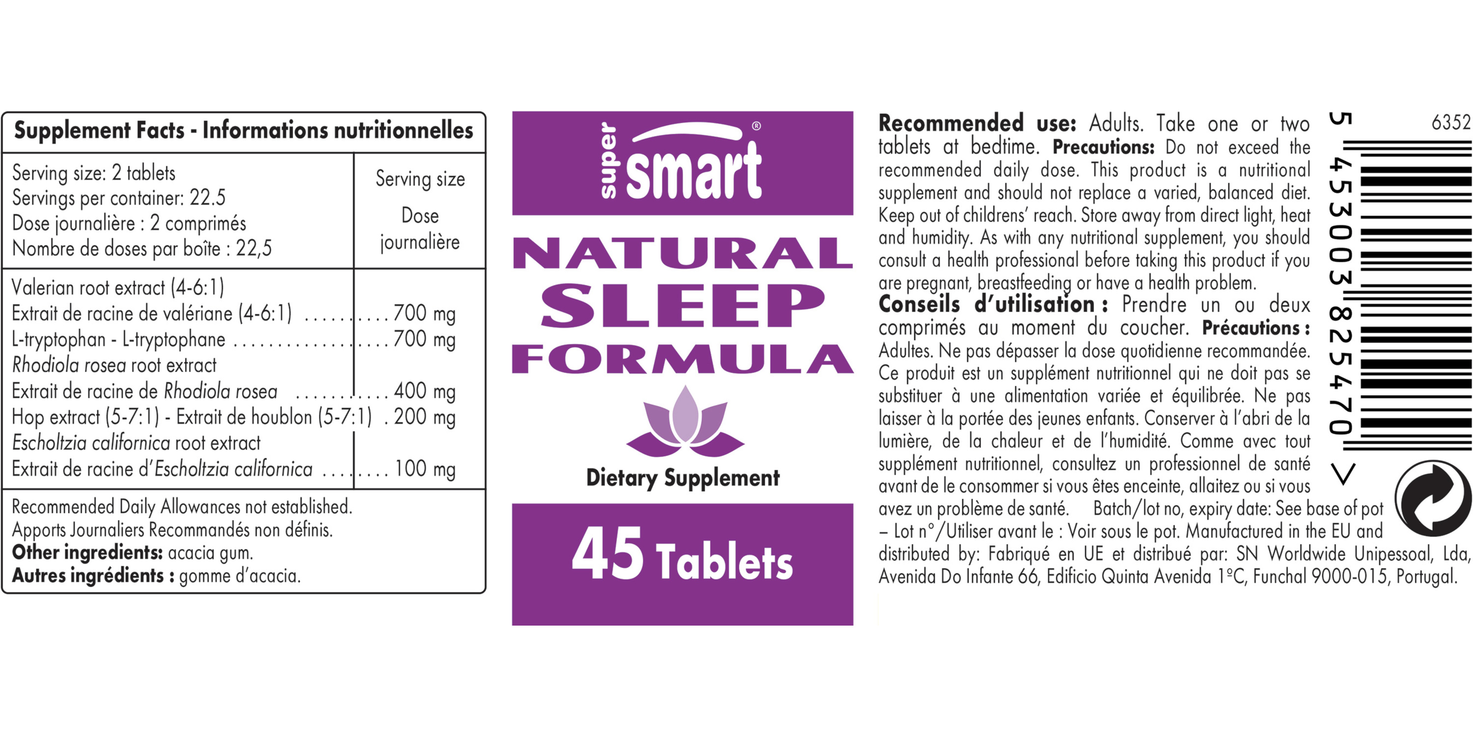 Natural Sleep Formula Supplement