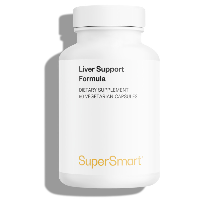 Liver Support Formula - SuperSmart | Advanced Formula - with Silymarin Milk Thistle, Picrorhiza Kurroa | Gluten Free - 90 Vege Caps