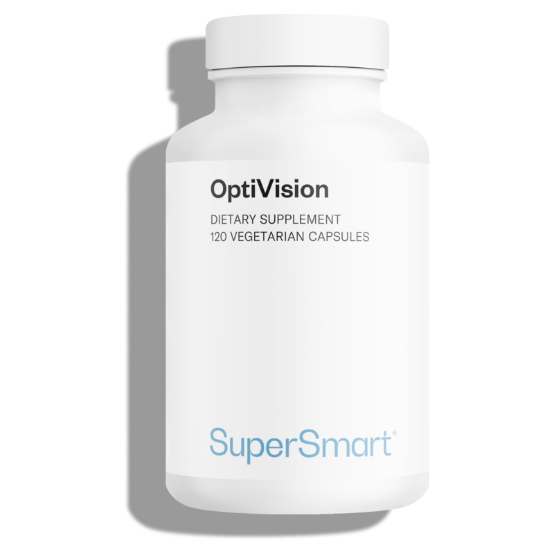 OptiVision , Made In USA , GMO & Gluten Free , Eye Care & Health Supplement - Healthy Vision - Protect Eyesight , 120 Vegetarian Capsules - SuperSmart